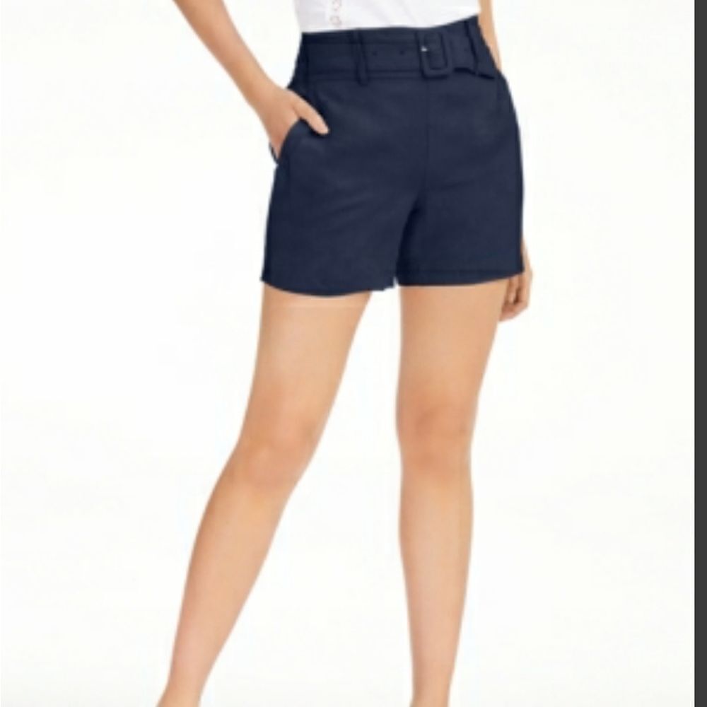 INC Linen Belted Shorts